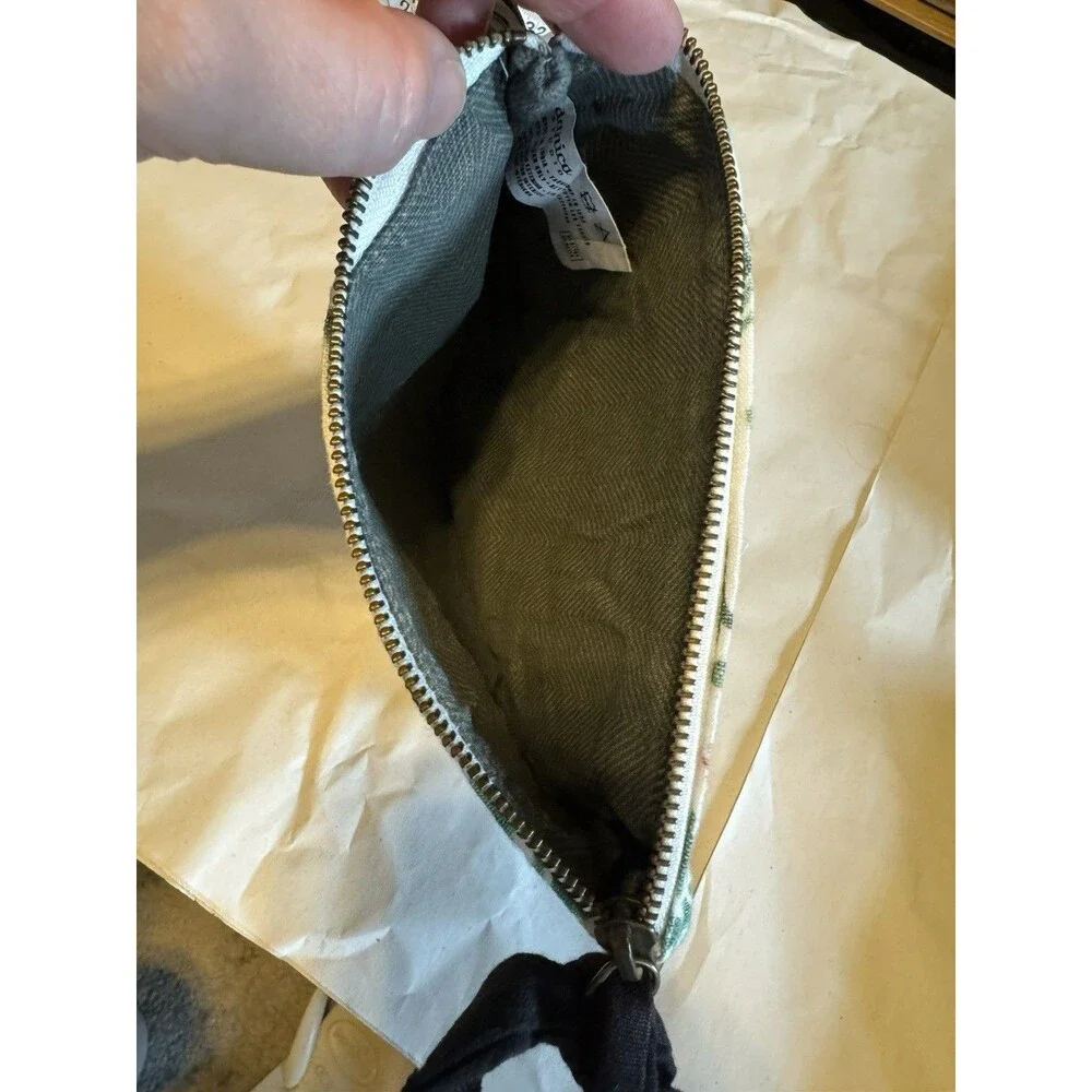 Danica Studios 100% Linen & Cotton Secret Garden Small Zippered Cosmetic Bag